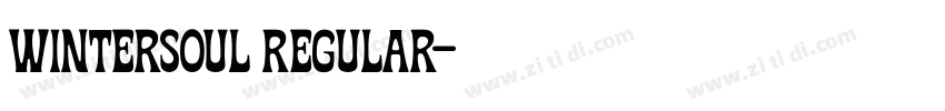 Wintersoul Regular字体转换